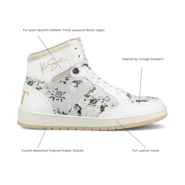 The Rapido High-top Sneaker in Eden Blanc