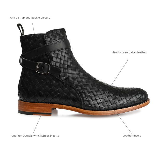 The Dylan Boot in Black Woven