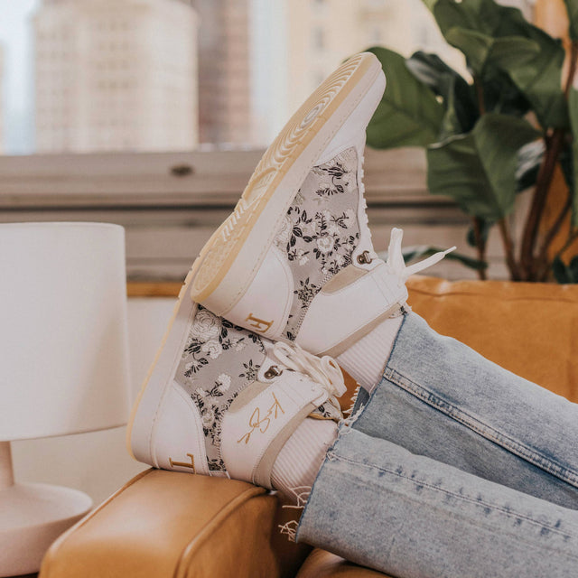 The Rapido High-top Sneaker in Eden Blanc