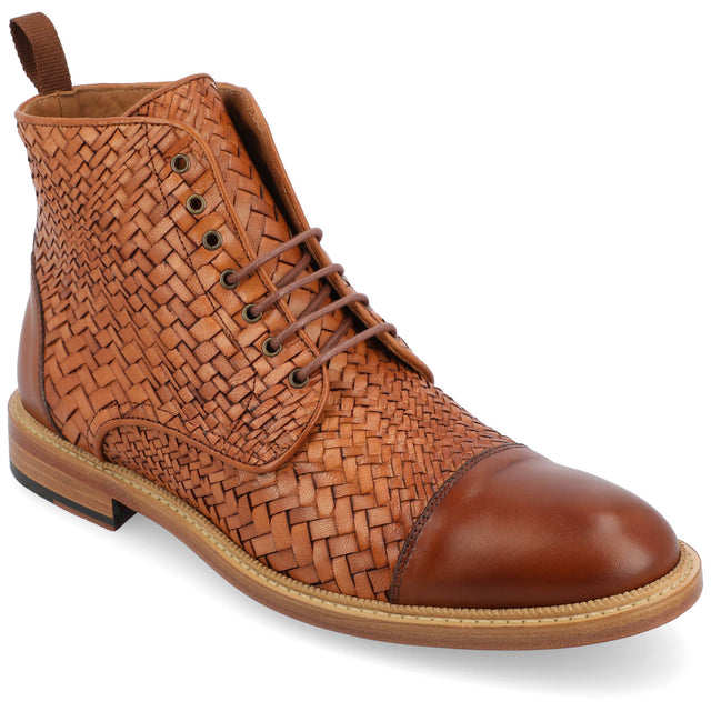 TAFT The Rome Boot in Brown Woven