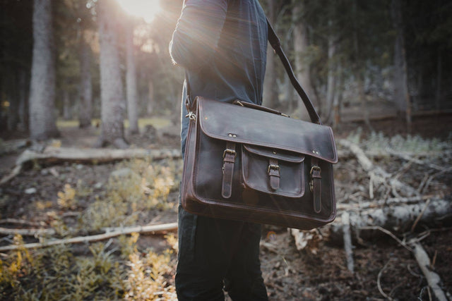 Buffalo Leather Satchel 18"