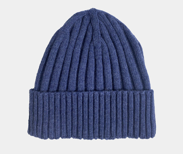 Cashmere Indigo Knit Cap