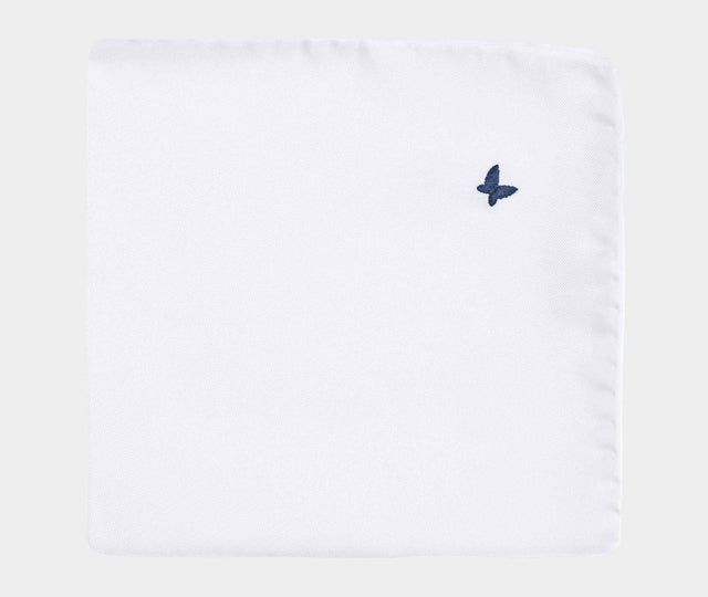 Pocket Square - White w/ Accent